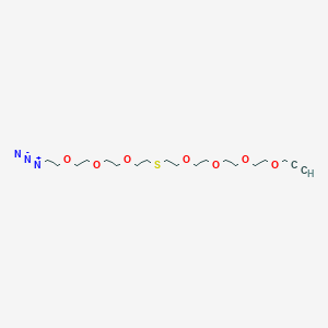 Chemical structure of Azido-PEG3-S-PEG4-propargyl