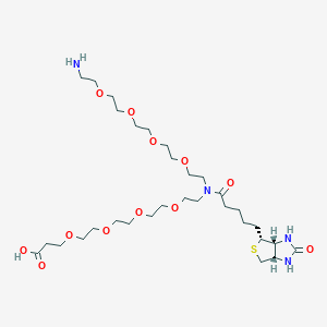 Chemical structure of N-(Amino-PEG4)-N-Biotin-PEG4-acid