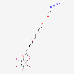 Chemical structure of Azido-PEG5-CH2CO2-PFP