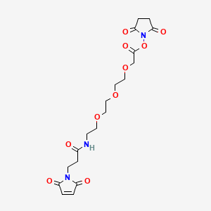 Chemical structure of Mal-amido-PEG3-C1-NHS ester