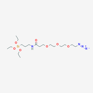 Chemical structure of Azido-PEG3-triethoxysilane