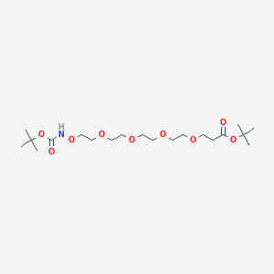 Chemical structure of t-Boc-Aminooxy-PEG4-t-butyl ester