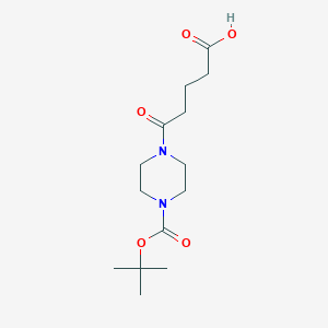 Chemical structure of N-Boc-piperazine-C3-COOH
