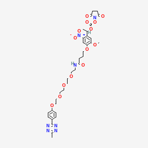 Chemical structure of PC Methyltetrazine-PEG4-NHS carbonate ester