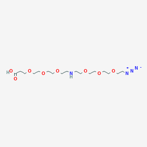 Chemical structure of N-(Azido-PEG3)-NH-PEG3-acid