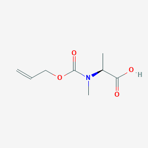 Chemical structure of N-((Allyloxy)carbonyl)-N-methyl-L-alanine