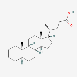 Chemical structure of 5β-Cholanic acid
