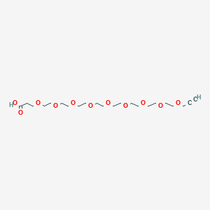Chemical structure of Propargyl-PEG9-acid