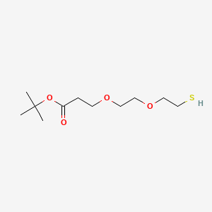 Chemical structure of Thiol-PEG2-t-butyl ester