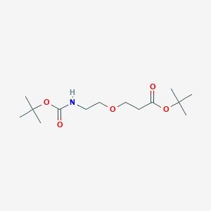 Chemical structure of N-Boc-PEG-t-butyl ester