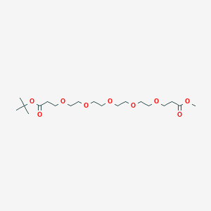 Chemical structure of Boc-PEG5-methyl ester