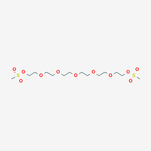 Chemical structure of Ms-PEG6-Ms