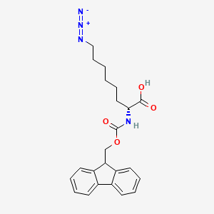 Chemical structure of (R)-8-Azido-2-(Fmoc-amino)octanoic acid