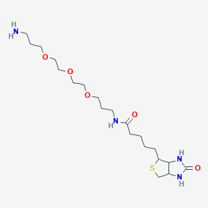 Chemical structure of Biotin-PEG3-NH3+TFA-