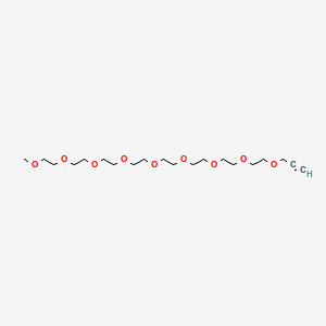 Chemical structure of m-PEG8-O-alkyne