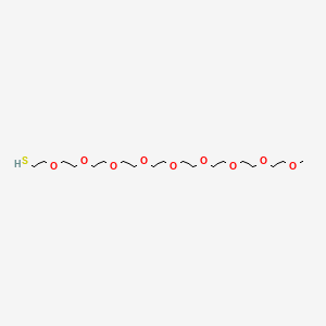 Chemical structure of m-PEG9-SH