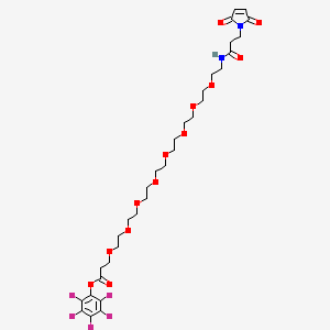 Chemical structure of Mal-NH-PEG8-CH2CH2COOPFP ester