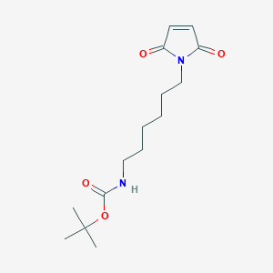 Chemical structure of Mal-C4-NH-Boc