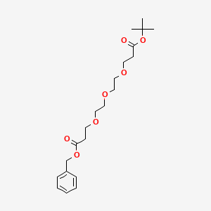 Chemical structure of Benzyloxy carbonyl-PEG3-C2-Boc
