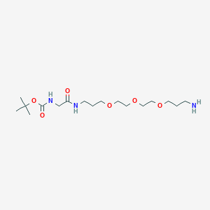Chemical structure of Boc-Gly-amido-C-PEG3-C3-amine