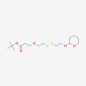 Chemical structure of THP-SS-PEG1-Boc