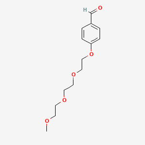Chemical structure of m-PEG4-benzaldehyde