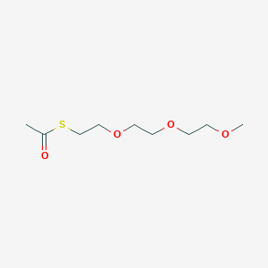 Chemical structure of m-PEG3-S-Acetyl