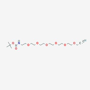 Chemical structure of Boc-NH-PEG6-propargyl