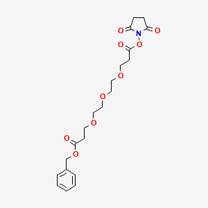 Chemical structure of Benzyloxy carbonyl-PEG3-NHS ester