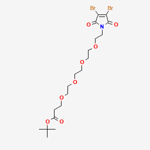 Chemical structure of 3,4-Dibromo-Mal-PEG4-Boc