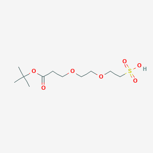Chemical structure of Boc-PEG2-sulfonic acid