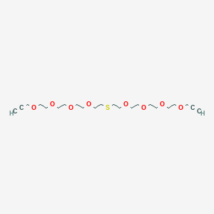 Chemical structure of Propargyl-PEG4-S-PEG4-propargyl