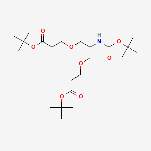 Chemical structure of C-NH-Boc-C-Bis-(C-PEG1-Boc)