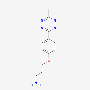 Chemical structure of Methyltetrazine-propylamine