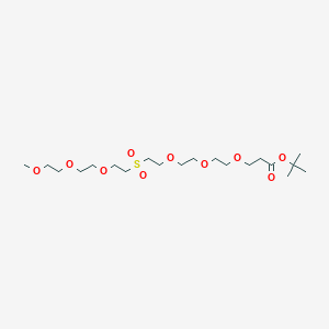 Chemical structure of m-PEG3-Sulfone-PEG3-Boc