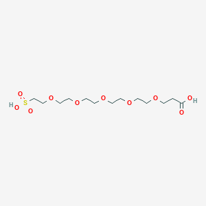 Chemical structure of Carboxy-PEG5-sulfonic acid