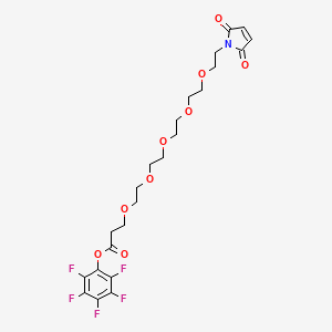 Chemical structure of Mal-PEG5-PFP ester