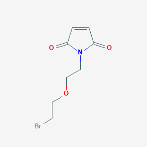 Chemical structure of Mal-PEG1-bromide
