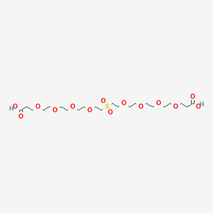Chemical structure of Sulfone-Bis-PEG4-acid