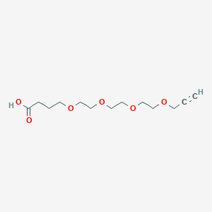 Chemical structure of Propargyl-PEG4-CH2-acid
