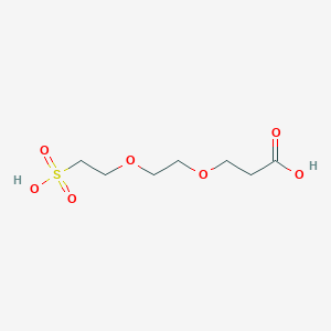 Chemical structure of Carboxy-PEG2-sulfonic acid