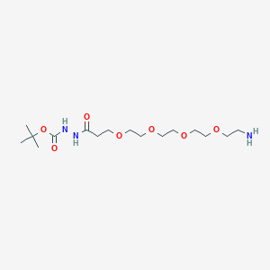 Chemical structure of Amino-PEG4-hydrazide-Boc