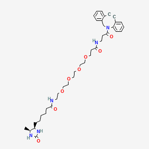 Chemical structure of DBCO-PEG4-Desthiobiotin