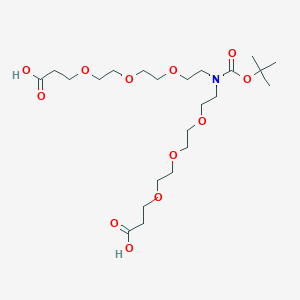 Chemical structure of N-Boc-N-bis(PEG3-acid)