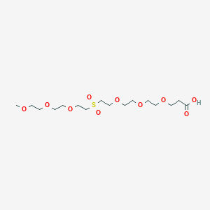 Chemical structure of m-PEG3-Sulfone-PEG3-acid