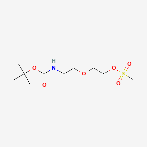Chemical structure of Boc-N-PEG2-Ms