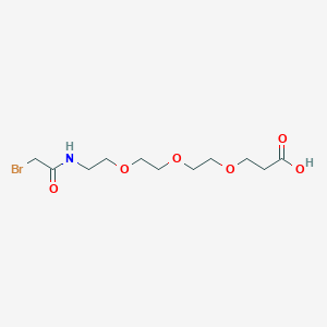 Chemical structure of Bromoacetamido-PEG3-Acid