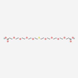 Chemical structure of Acid-PEG4-S-PEG4-acid