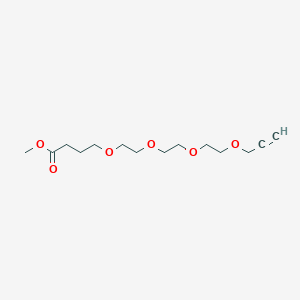 Chemical structure of Propargyl-PEG4-CH2-methyl ester