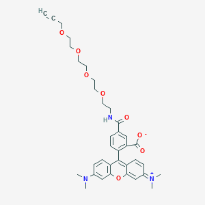 Chemical structure of TAMRA-PEG4-Alkyne